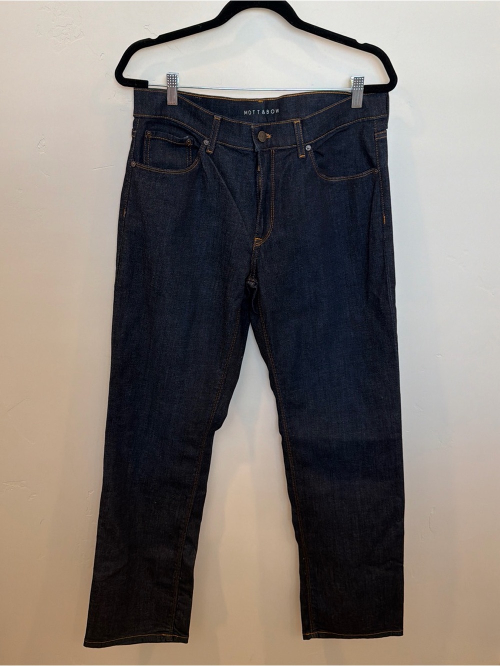 Mott & Bow Straight Jeans, Dark Wash, 33 X 32